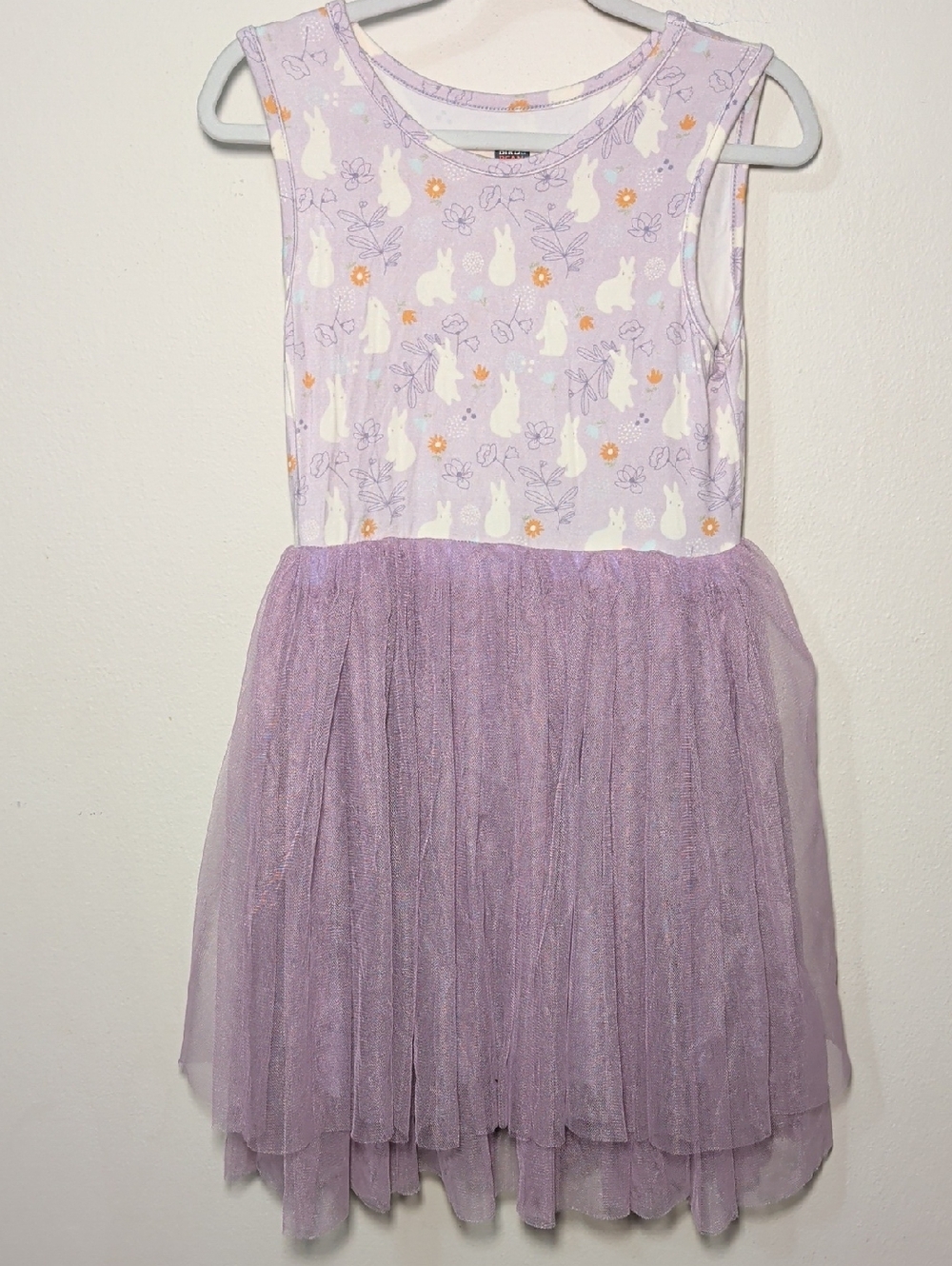 Bird & Bean Lilac Bunny Tulle Twirl Dress Boho Cottage Twee Girls Size 8